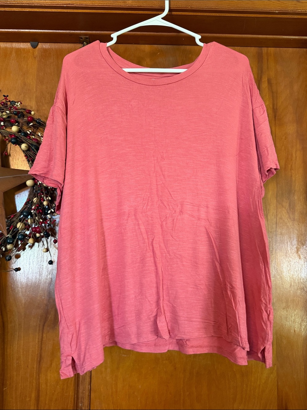 Women’s Short Sleeve Tee in Coral Pink